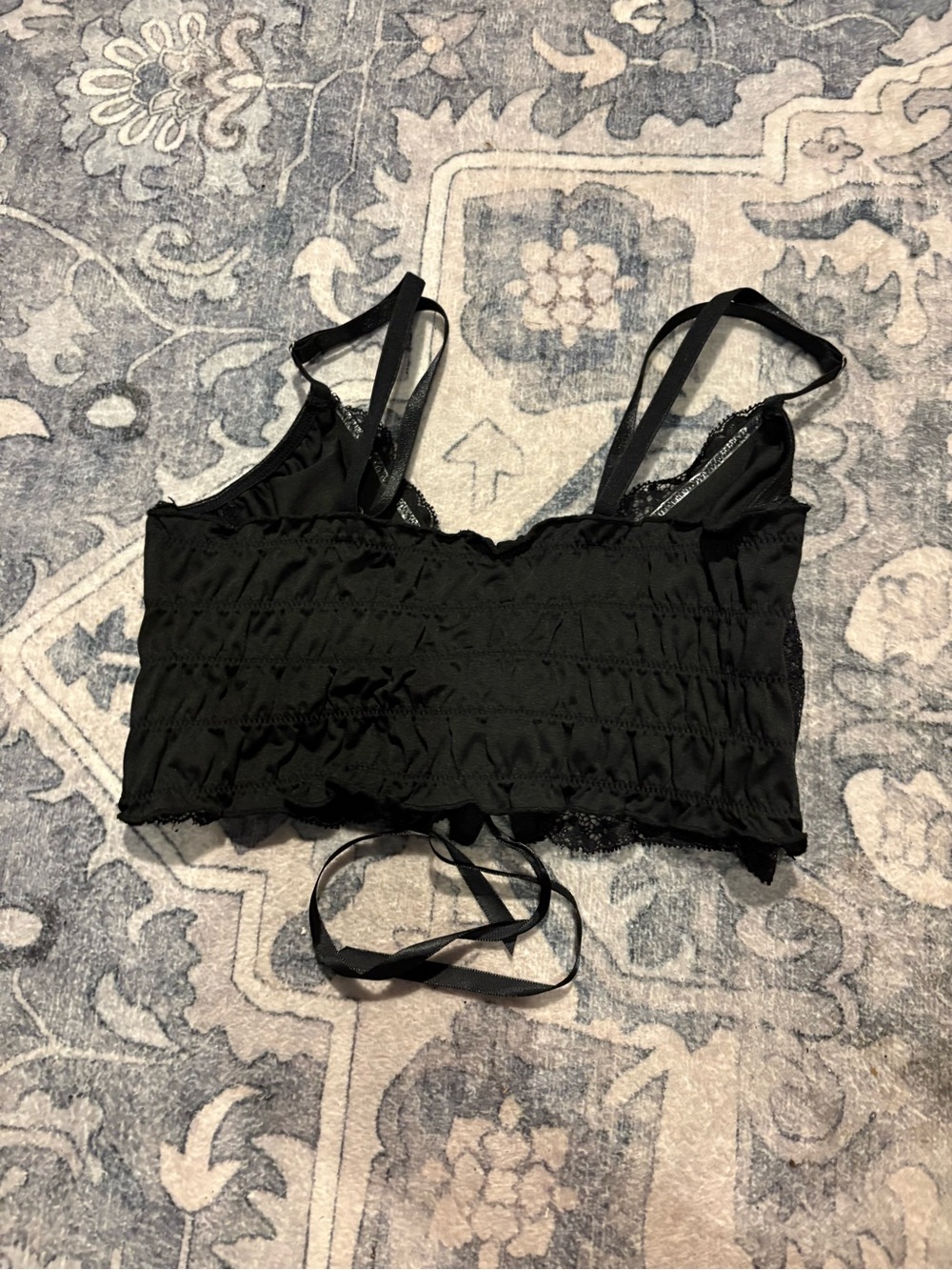 SHEIN Black Lace-Trim Bralette Camisole